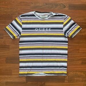 Guess Originals LA Striped Retro T-Shirt Men’s XS Casual 90’s vibe RN 62136